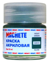 G8035 Machete Краска акриловая, глянцевая, цвет ночной зеленый / Night Green, 10 мл.