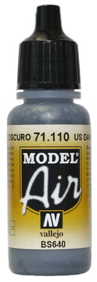 71110 Vallejo Model Air Краска "Британский тёмно-серый", BS640 / Dark Grey, 17 мл.
