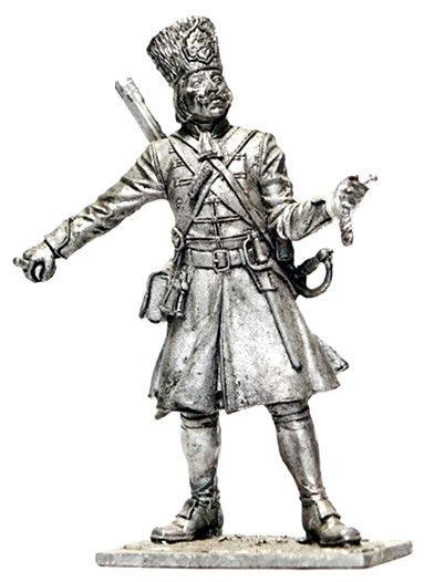 Оловянная миниатюра "Гренадер 2-го Выборного (Бутырского ) полка, 1698-1702 года"