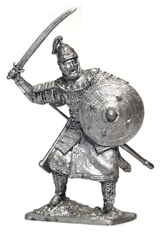 Оловянная миниатюра "Монгольский воин, 13 век"