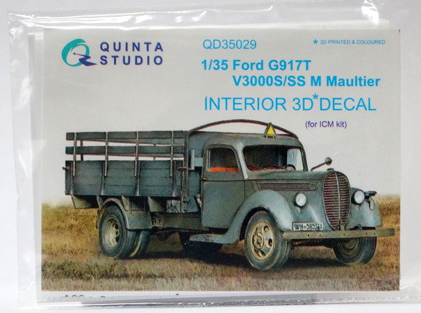 3D Декаль интерьера кабины для модели Ford G917T / v3000s (ICM)  М 1/35