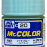 C 20 Mr.Hobby Краска эмалевая полуглянцевая "Светло-голубой" / Light Blue, 10 мл.