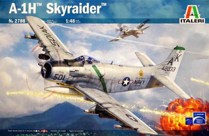 Сборная модель "Американский штурмовик A-1H "Skyraider"   М 1/48