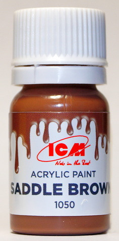 C1050 ICM Краска акриловая для творчества, цвет "Коричневое седло" (Saddle Brown)", 12 мл.