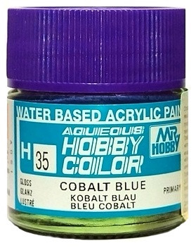 H 35 Mr.Hobby Краска акриловая глянцевая "Кобальтовый синий" / Cobalt Blue, 10 мл. H 35 Mr.Hobby Краска акриловая глянцевая "Кобальтовый синий" / Cobalt Blue, 10 мл.
