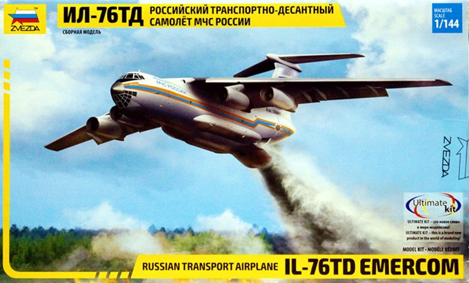 Сборная модель "Российский транспортно-десантный самолет Ил-76ТД МЧС России"  М 1/144