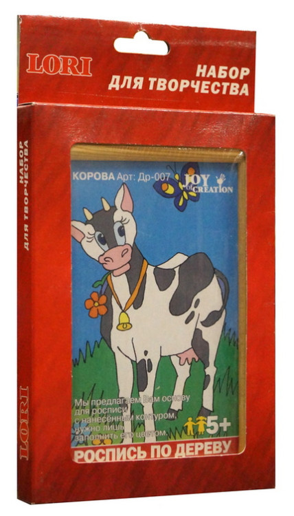 Роспись по дереву "Корова"
