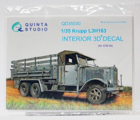 3D Декаль интерьера кабины для модели Krupp L3H163 (ICM)  М 1/35