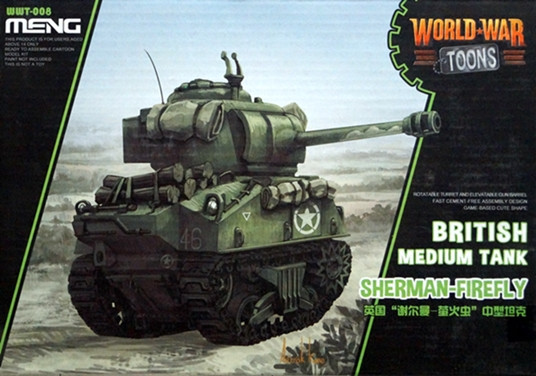 Британский танк Sherman-Firefly  (сборка без клея)