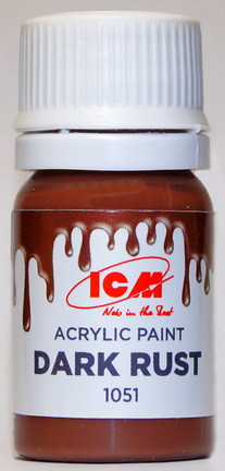 C1051 ICM Краска акриловая для творчества, цвет "Темная ржавчина" (Dark Rust), 12 мл.