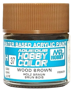 H 37 Mr.Hobby Краска акриловая глянцевая "Древесно-коричневая" / Wood Brown, 10 мл. H 37 Mr.Hobby Краска акриловая глянцевая "Древесно-коричневая" / Wood Brown, 10 мл.