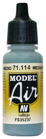 71114 Vallejo Model Air Краска "Средний серый", FS36237 / Medium Gray, 17 мл.