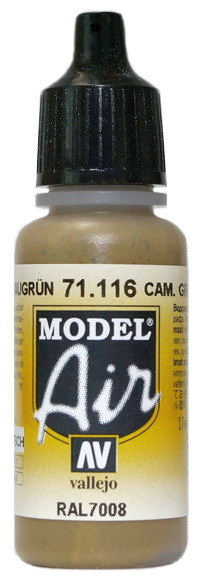 71116 Vallejo Model Air Краска "Камуфляжный серо-зеленый", RAL7008 / Camouflage Grey Green, 17 мл.