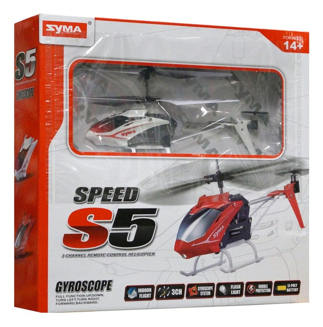 Радиоуправляемая игрушка "Вертолет SYMA S5", белый, 2.4G.