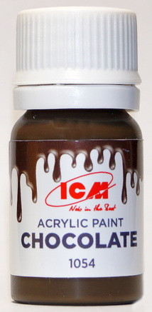 C1054 ICКраска акриловая для творчества, цвет "Шоколадный для сколов" (Chocolate (Chipping)), 12 мл.