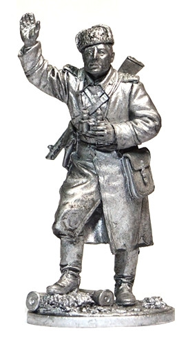 Оловянная миниатюра "Старший сержант - артиллерист, командир орудия, 1943-45 гг. СССР"