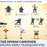 Набор миниатюр "Штаб армии самураев"   М 1/72