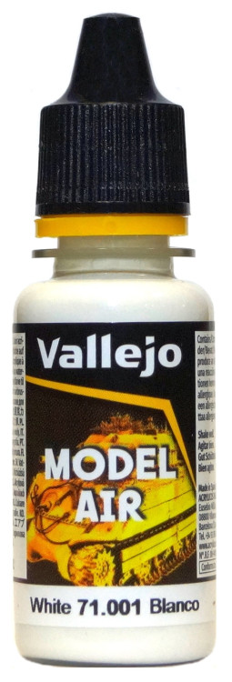 71001 Vallejo Model Air Краска "Белый", FS37925, RAL9016, RLM21 / White, 17 мл.