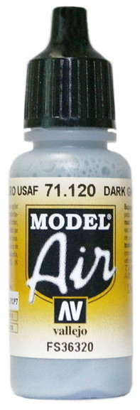 71120 Vallejo Model Air Краска "Тёмный призрачный серый USAF", FS36320 / Dark Ghost Gray USAF, 17 мл.