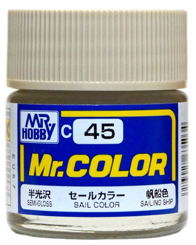 C 45 Mr.Hobby Краска эмалевая полуглянцевая "Бежевый парус" / Sail Color, 10 мл.