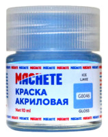 G8046 Machete Краска акриловая, глянцевая, цвет голубое озеро / Ice Lake, 10 мл.