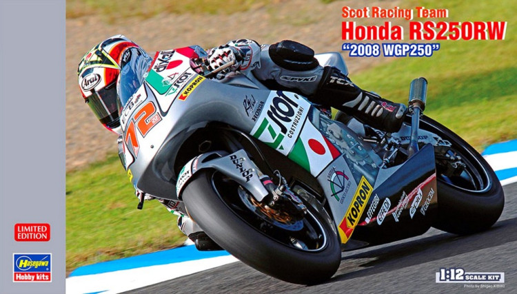 Сборная модель "Мотоцикл Scot Racing Team Honda RS250RW "2008 WGP250" (ограниченный выпуск)  М 1/12