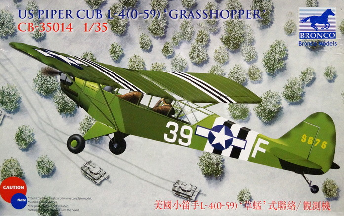 Сборная модель "Американский самолет Piper Cub L4H "Grasshopper"   М 1/35