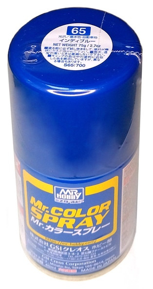 S65 Краска MR.HOBBY художественная в аэрозольных баллончиках "Ярко-синий / BRIGHT BLUE", 100 мл. S65 Краска MR.HOBBY художественная в аэрозольных баллончиках "Ярко-синий / BRIGHT BLUE", 100 мл.