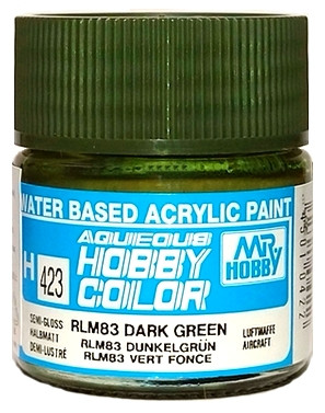 H423 Mr.Hobby Краска акриловая полуматовая "Темно-зеленый RLM83" / Dark Green RLM83, 10 мл. H423 Mr.Hobby Краска акриловая полуматовая "Темно-зеленый RLM83" / Dark Green RLM83, 10 мл.