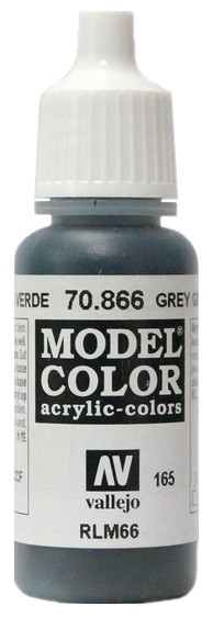 70866 Vallejo Краска акриловая "Серо-зеленый", RLM66 / Grey Green, 17 мл.