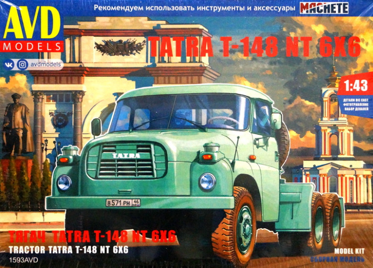 Сборная модель "Седельный тягач Tatra T-148 NT 6x6"   М 1/43