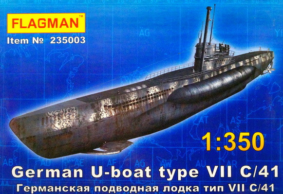 Сборная модель "Немецкая подводная лодка VIIC/41"  М 1/350