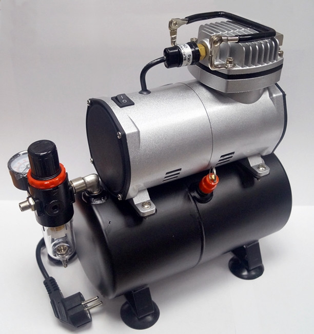 Мини-компрессор JAS1203 для работы с аэрографом.