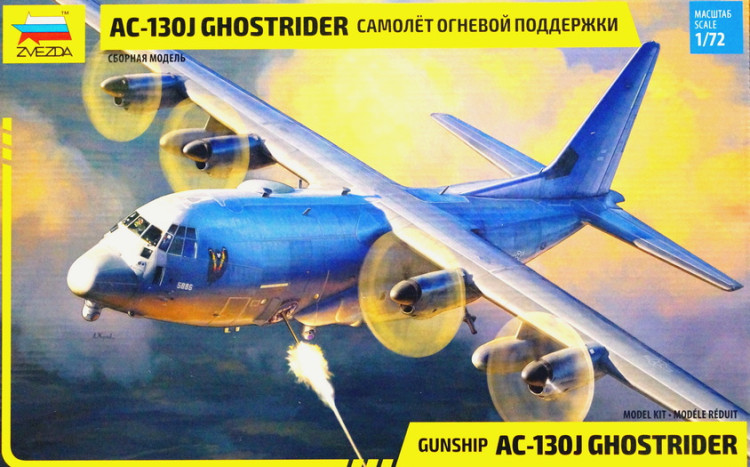 Сборная модель "Американский самолет огневой поддержки АС-130J "Ghostrider"  М 1/72