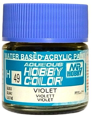 H 49 Mr.Hobby Краска акриловая глянцевая "Фиолетовый" / Violet, 10 мл. H 49 Mr.Hobby Краска акриловая глянцевая "Фиолетовый" / Violet, 10 мл.