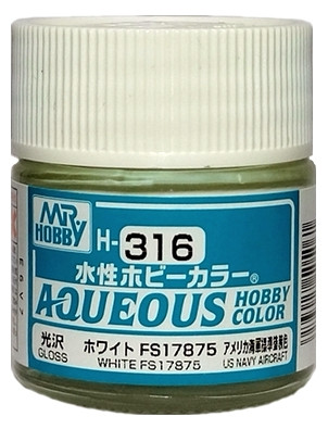 H316 Mr.Hobby Краска акриловая глянцевая "Белый FS17875" / White FS17875, 10 мл. H316 Mr.Hobby Краска акриловая глянцевая "Белый FS17875" / White FS17875, 10 мл.