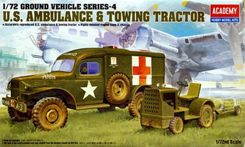 Сборная модель "Санитарный автомобиль WC-54 и аэродромный тягач"   М 1/72