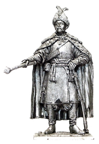 Оловянная миниатюра "Украинский казацкий полковник, 17 век"