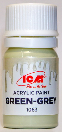 C1063 ICM Краска акриловая для творчества, цвет "Серо-зеленый" (Green-Grey), 12 мл.