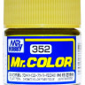 C352 Mr.Hobby Краска эмалевая матовая 75% "Хроматно-жёлтая грунтовка FS33481" / Chromate Yellow Primer FS33481, 10 мл.