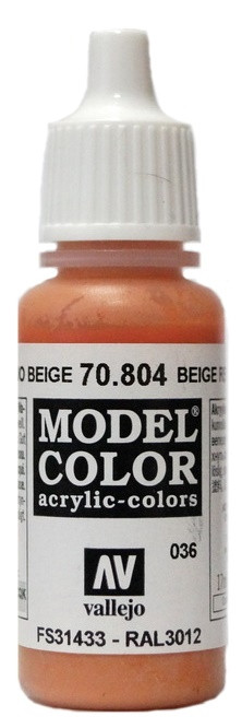 70804 Vallejo Краска акриловая "Бежевая роза" / Beige Red, 17 мл.