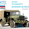 3D Декаль интерьера кабины Додж WC-51 (Звезда) М 1/35 3D Декаль интерьера кабины Додж WC-51 (Звезда) М 1/35