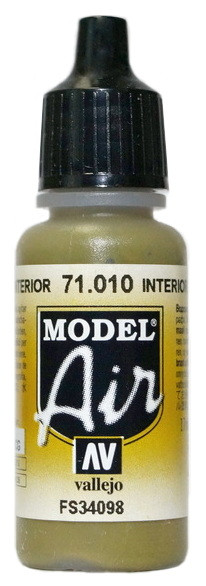 71010 Vallejo Model Air Краска "Зеленый интерьерный", FS34098 / Interior Green, 17 мл.