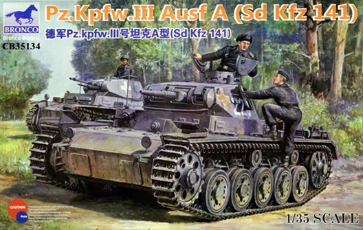 Сборная модель "Немецкий танк Pz.Kpfw III Ausf A"  М 1/35