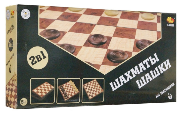 Настольная игра "Шахматы и шашки магнитные"