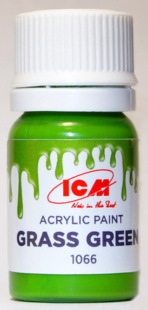 C1066 ICM Краска акриловая для творчества, цвет "Травянистый зеленый" (Grass Green), 12 мл.