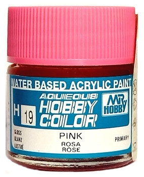 H 19 Mr.Hobby Краска акриловая глянцевая "Розовый" / Pink, 10 мл. H 19 Mr.Hobby Краска акриловая глянцевая "Розовый" / Pink, 10 мл.