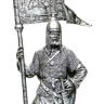 Оловянная миниатюра "Русский ратник со стягом Святого Георгия, 11-13 века"