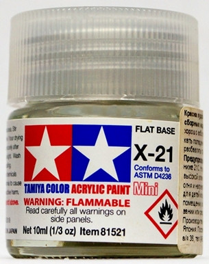 X-21 Матовый пигмент FLATE BASE, 10мл.