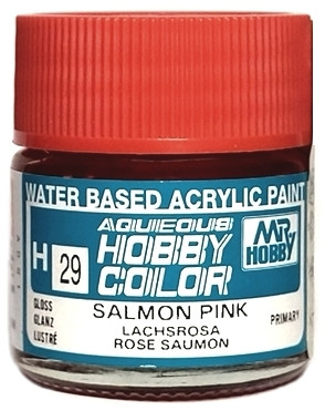 H 29 Mr.Hobby Краска акриловая глянцевая "Розовый лососевый" / Salmon Pink, 10 мл. H 29 Mr.Hobby Краска акриловая глянцевая "Розовый лососевый" / Salmon Pink, 10 мл.